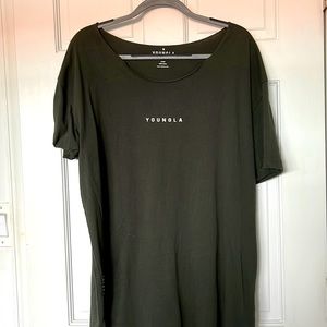 YoungLA “Jerdani” Wide-neck Tee - Green